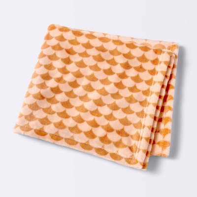  Orange Scallop Halloween Baby Blanket - Cloud Island™