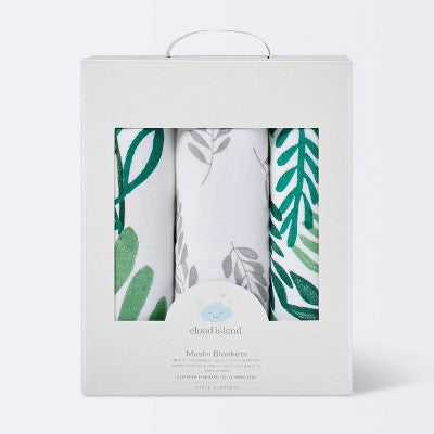  Muslin Swaddle Blanket - Cloud Island™ Green