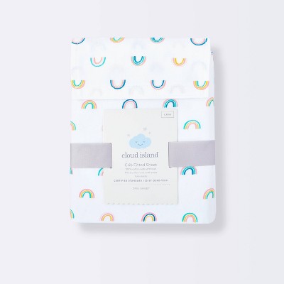  Fitted Crib Sheet Rainbows - Cloud Island™