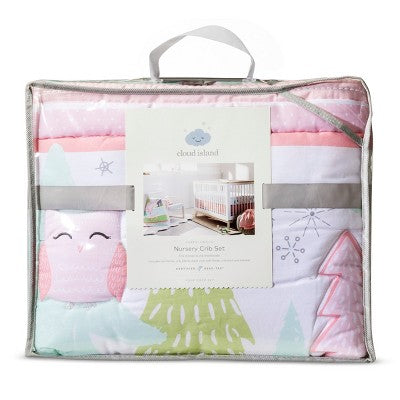  Crib Bedding Set Forest Frolic 4pc - Cloud Island™ Pink