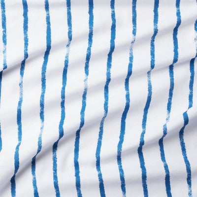  Fitted Crib Sheet Stripe - Navy/White - Cloud Island™