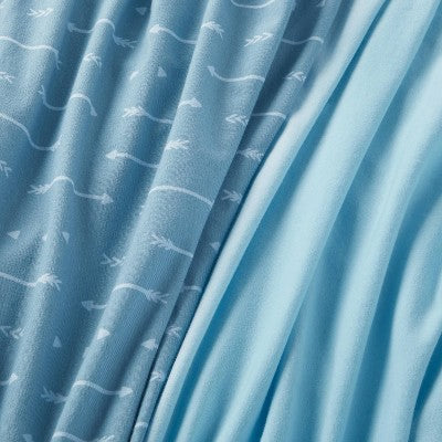  Jersey Fitted Crib Sheet - Blue Arrows And Solid Blue - 2pk - Cloud Island™
