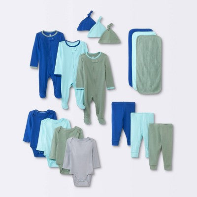  Baby Boys' Layette Gifting Bundle - Cloud Island™ Blue