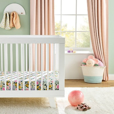  Fitted Jersey Crib Sheet - Painterly Floral - 2pk - Cloud Island™