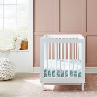  Fitted Crib Sheet Tile Print - White/Seafoam - Cloud Island™