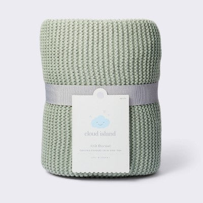  Knit Baby Blanket - Green - Cloud Island™