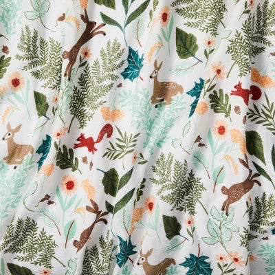  Muslin Swaddle Blanket Fauna - Pink/Green/Tan - Cloud Island™
