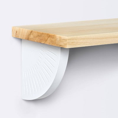  Half Moon Dots And Dash Pattern Decorative Wall Shelf - Natural White - Cloud Island™