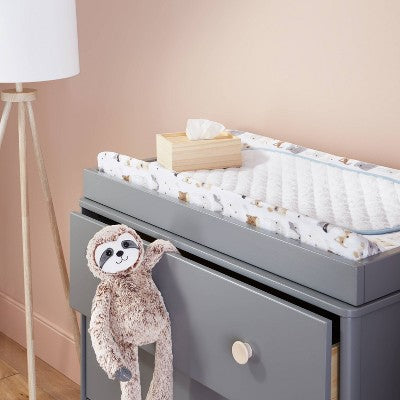  Changing Pad Liner White With Blue Edge - Cloud Island™ 3pk