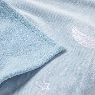  Plush Ribbed Blanket - Cloud Island™ Blue Stars