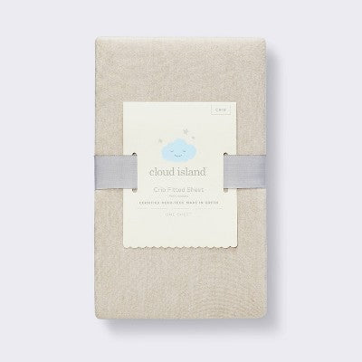  Polyester Rayon Fitted Crib Sheet - Stone - Cloud Island™