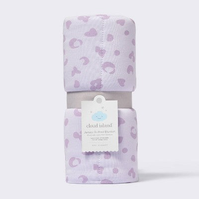  Rayon From Bamboo Jersey Quilted Blanket - Leopard - Purple - Cloud Island™