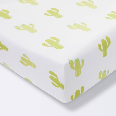  Fitted Crib Sheet Cactus - Cloud Island™ - White