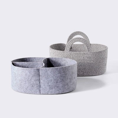  Coiled Rope Diaper Caddy With Dividers - Cloud Island™