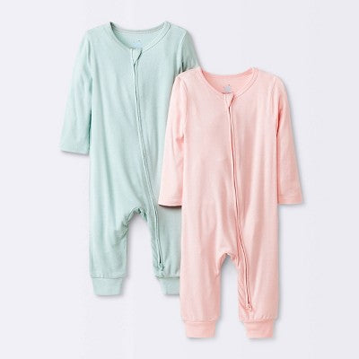  Baby Girls' 2pk Premium Romper - Cloud Island™