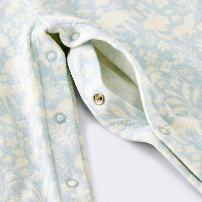  Baby Girls' Long Leg Floral Romper - Cloud Island™ Blue