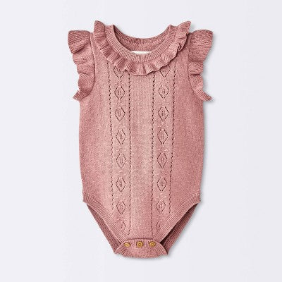  Baby Girls' Tank Sweater Romper - Cloud Island™ Purple