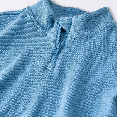  Baby Boys' 2pc Cozy Quarter Zip Top & Bottom Set - Cloud Island™ Blue