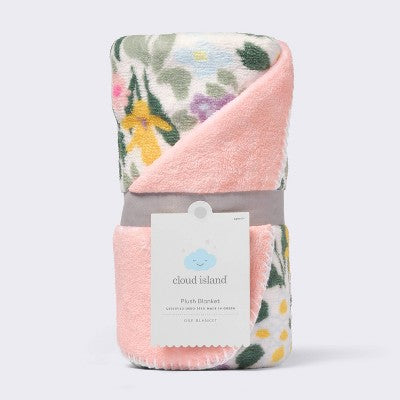  Plush Baby Blanket - Painterly Floral - Cloud Island™