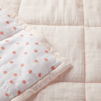  Muslin Quilt Baby And Toddler Blanket - Light Pink - Cloud Island™