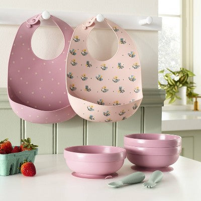  Silicone Spoon & Fork - 2pc - Green - Cloud Island™