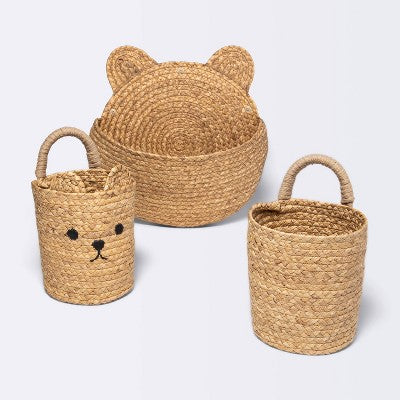  Small Hanging Woven Basket With One Handle - Cloud Island™