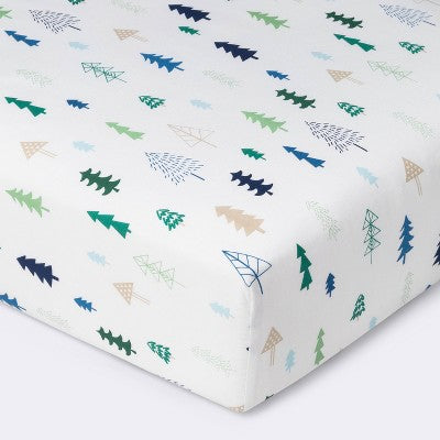  Crib Fitted Sheet Trees - Cloud Island™ - Blue
