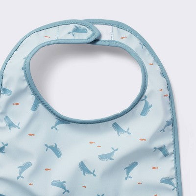  Water-Resistant Bibs - 3pk - Whales/Stripes/Dots - Cloud Island™