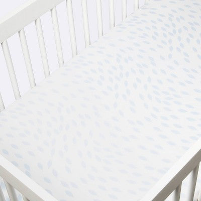  Fitted Crib Sheet - Cloud Island™ School Of Fish Light Blue And White