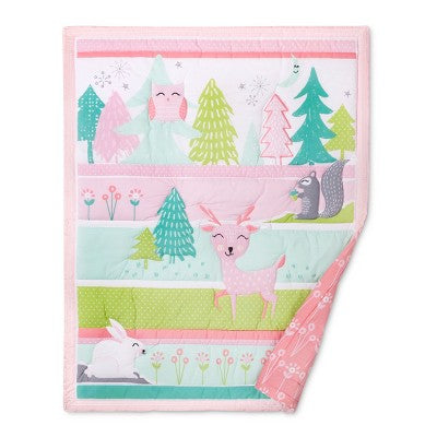  Crib Bedding Set Forest Frolic 4pc - Cloud Island™ Pink