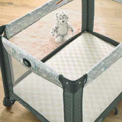  Fitted Play Yard Jersey Sheet - Cream Checks - 2pk - Cloud Island™