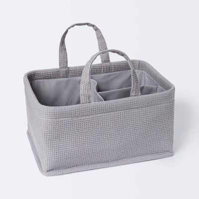  Waffle Weave Rectangular Diaper Caddy With Handles - Cloud Island™