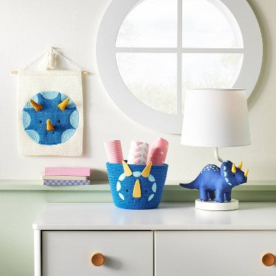  Coiled Rope Forest Animal Small Round Storage Basket - Dinosaur - Cloud Island™