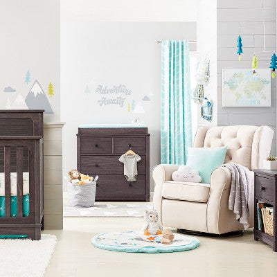  Fitted Crib Sheet Mountains - Cloud Island™ White