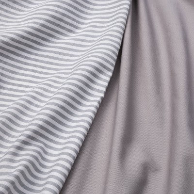  Fitted Crib Sheet - Cloud Island™ - Stripe/Gray - 2pk