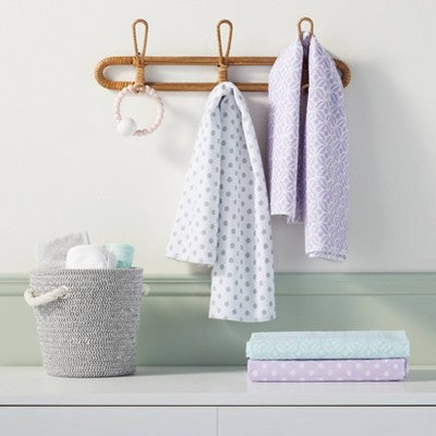 Flannel Baby Blankets Pretty In Purple 4pk - Cloud Island™ Purple
