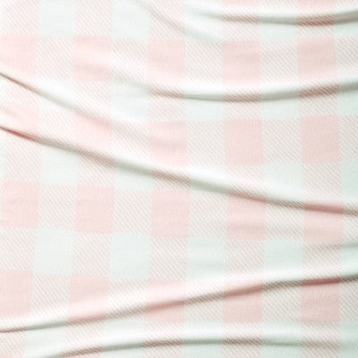  Polyester Rayon Fitted Crib Sheet - Pink Gingham - Cloud Island™