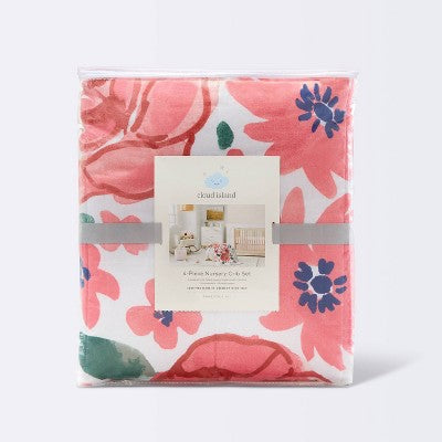  Crib Bedding Set - Floral - 4pc - Cloud Island™