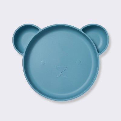  Silicone Dining Plate - Blue Bear - Cloud Island™