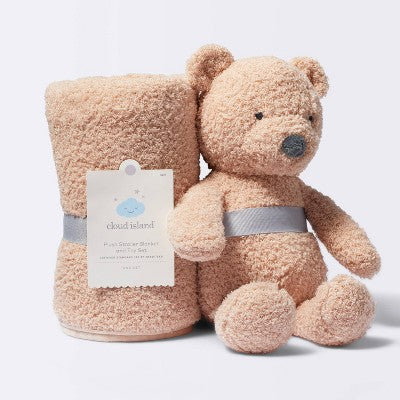  Plush Blanket With Soft Toy - Bear - Cloud Island™