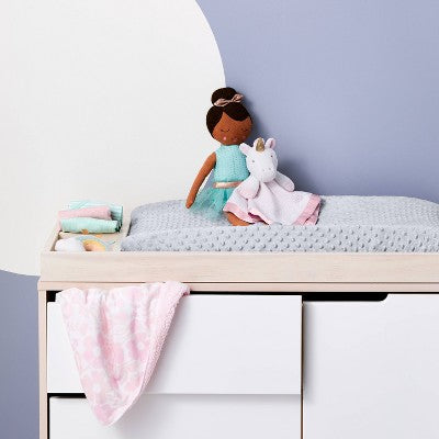  Plush Changing Pad Cover Birch - Cloud Island™ - Gray