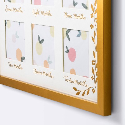 Milestone 4" X 4" Image Opening Picture Frame - Gold Floral - Cloud Island™