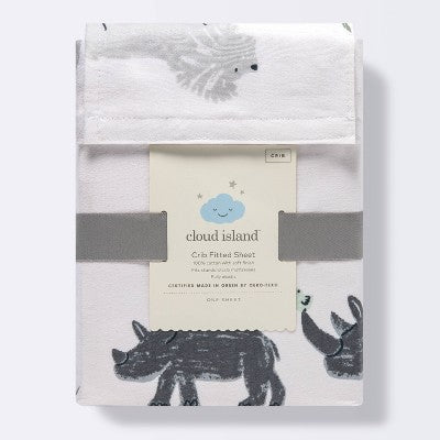  Fitted Crib Sheet - Cloud Island™ Two By Two Animals