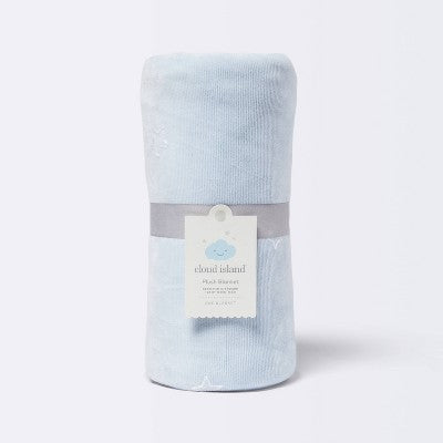  Plush Ribbed Blanket - Cloud Island™ Blue Stars