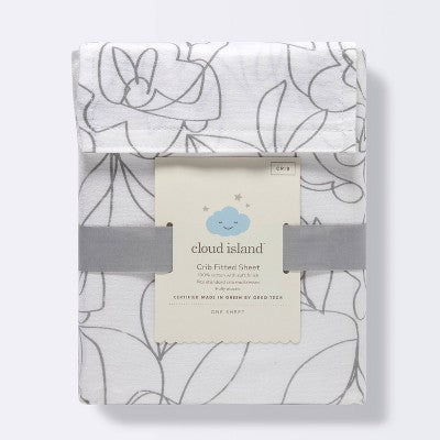  Fitted Crib Sheet - Cloud Island™ Line Floral