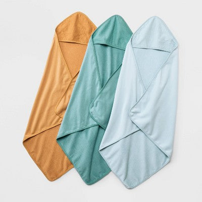  Baby 3pk Muslin Hooded Towel - Cloud Island™