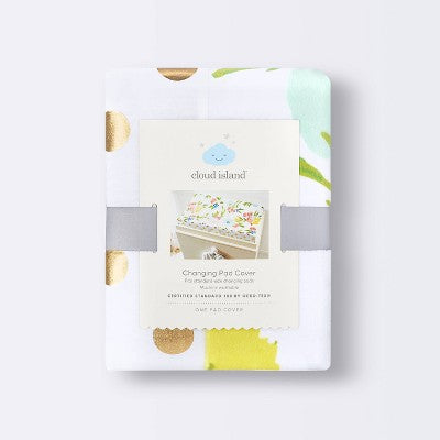  Plush Changing Pad Cover Floral - Cloud Island™ Gold