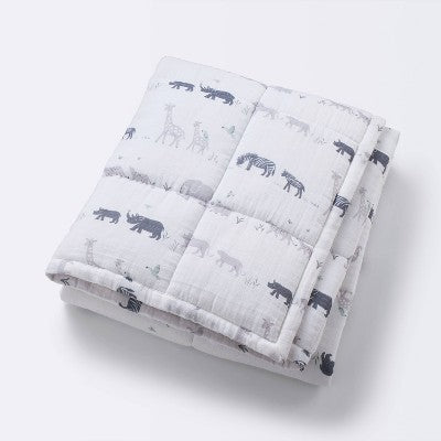  Muslin Quilt Two By Two Baby And Toddler Blanket - Animals - Cloud Island™