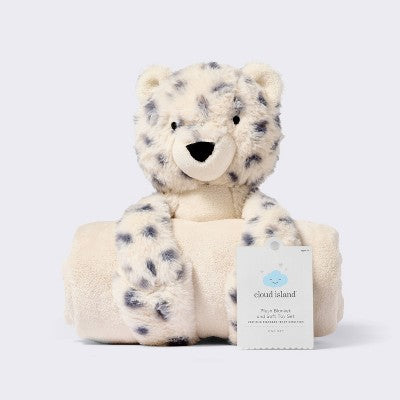  Plush Blanket With Soft Toy - Cream Leopard - Cloud Island™