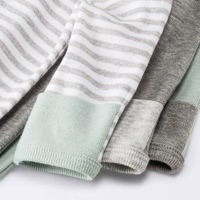  Baby 3pk Basic Romper - Cloud Island™ Gray Preemie